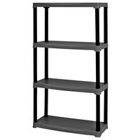ArtPlast Kunststoffregal schwarz Kunststoff B/H/T: ca. 70x133x30 cm Kunststoffregal T70/4 - schwarz (70,00/133,00/30,00cm) - Artplast