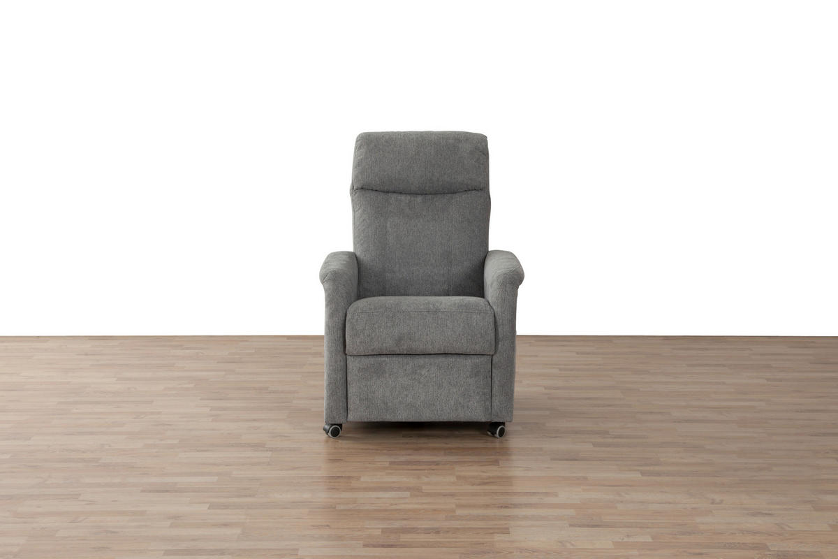 TV-Sessel Bonn hellgrau Microfaser B/H/T: ca. 78x111x94 cm Bonn - hellgrau/schwarz (78,00/111,00/94,00cm)