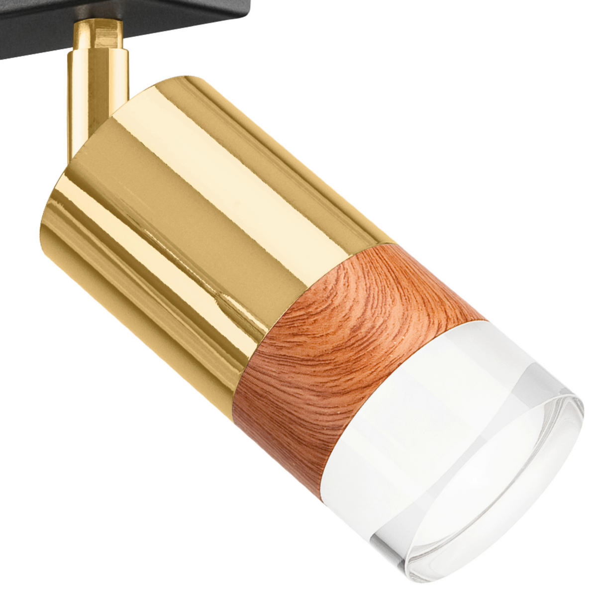 Lamkur Deckenleuchte gold Glas Stahl B/H/L: ca. 8x19x81 cm 4 Brennstellen AURORA - gold (81,00/8,00/19,00cm) - Lamkur