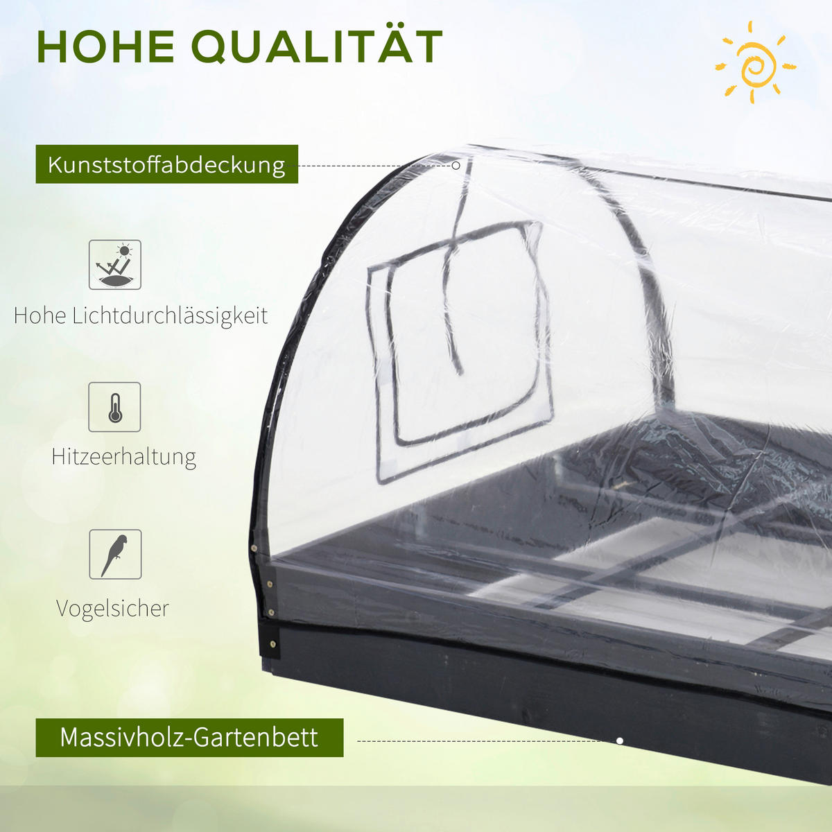 Outsunny Gewächshaus B/H/L: ca. 79x53x120 cm Gewächshaus - transparent (120,00/79,00/53,00cm) - Outsunny