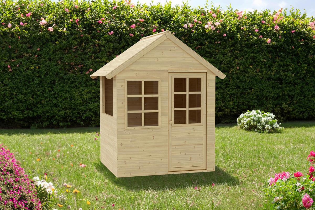 Zwerkules Spielhaus Holla natur B/H/L: ca. 121x140x97,5 cm Holla - natur (97,50/121,00/140,00cm) - Zwerkules