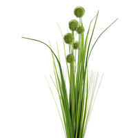 Deko-Pflanze grün Kunststoff H: ca. 70 cm Kugelgras-Busch - grün (70,00cm)