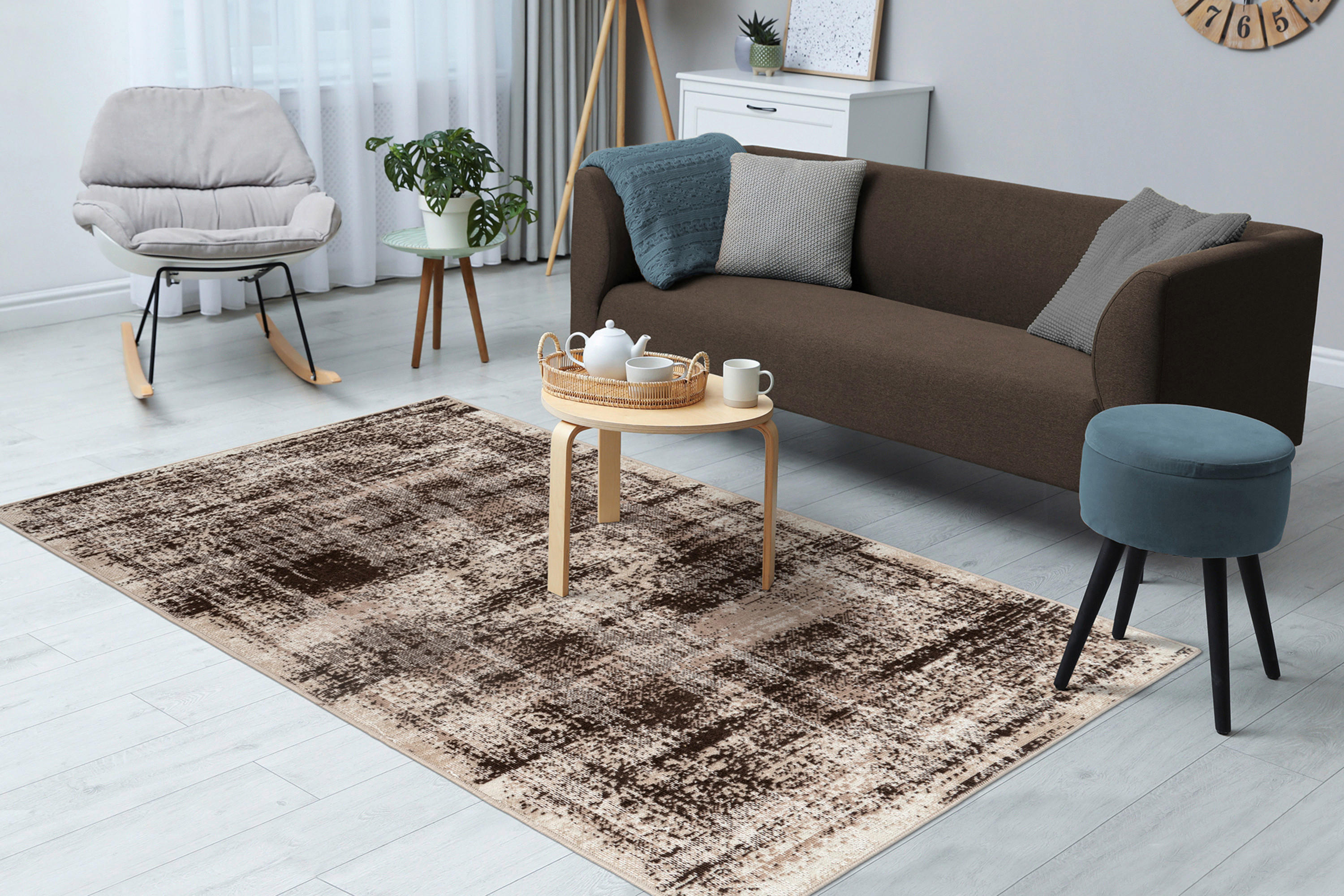 Thumbnail - 360Living Teppich Ariya braun B/L: ca. 120x170 cm