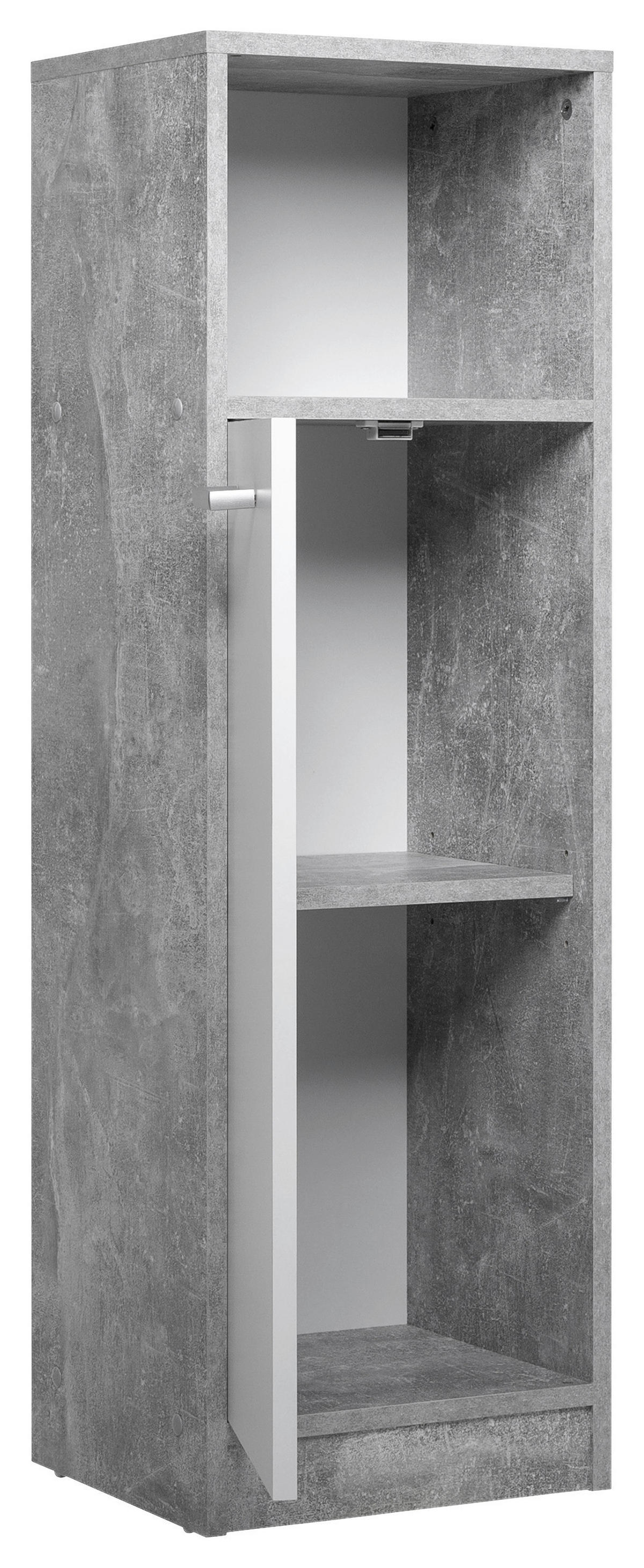 Bad-Set Madeira Beton Optik weiß B/H/T: ca. 123x76,5x28 cm Madeira - weiß (123,00/76,50/28,00cm)