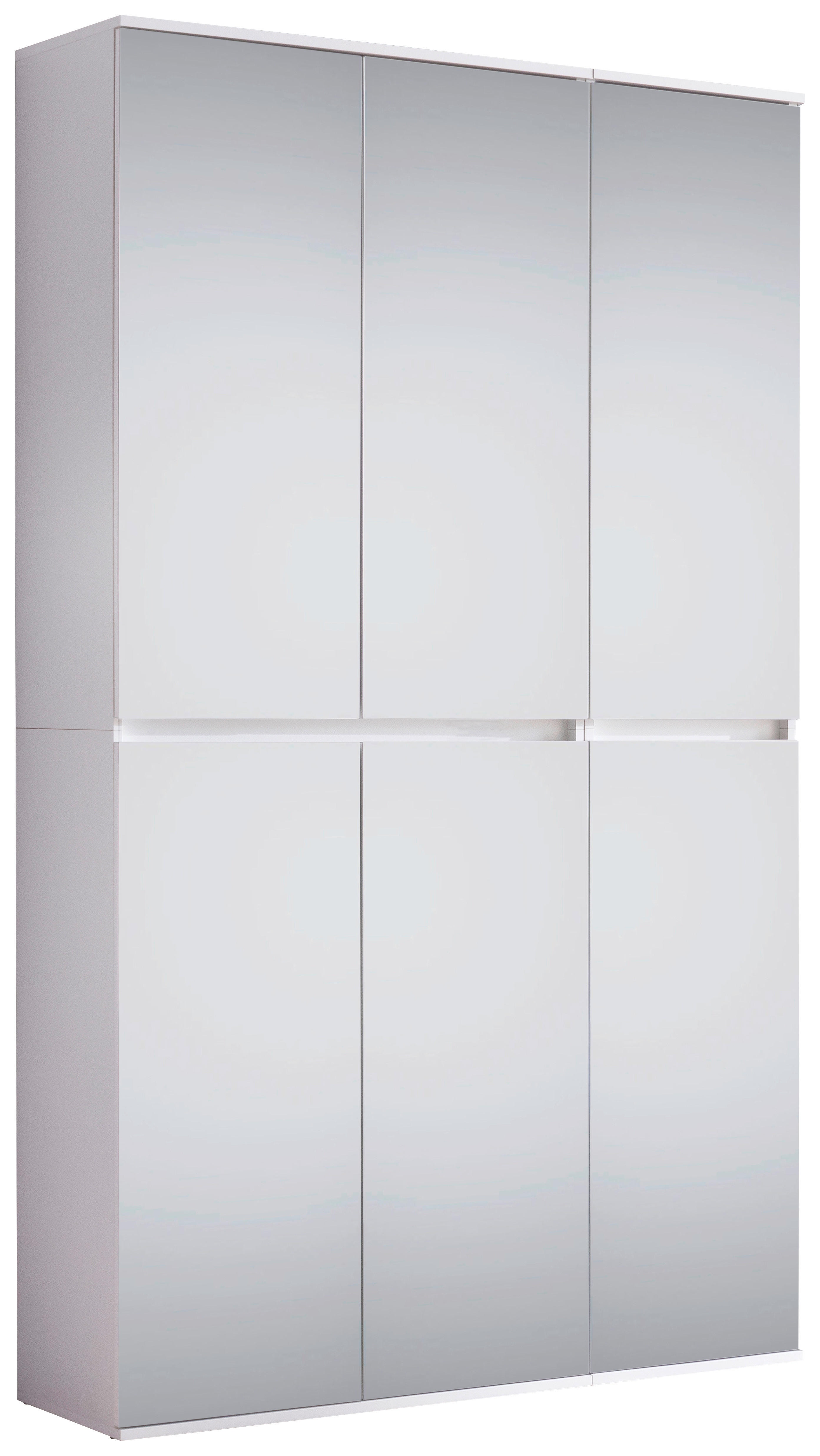 Garderobenschrank Mirror weiß B/H/T: ca. 111x191x34 cm Mirror - weiß (111,00/191,00/34,00cm) - Trendteam