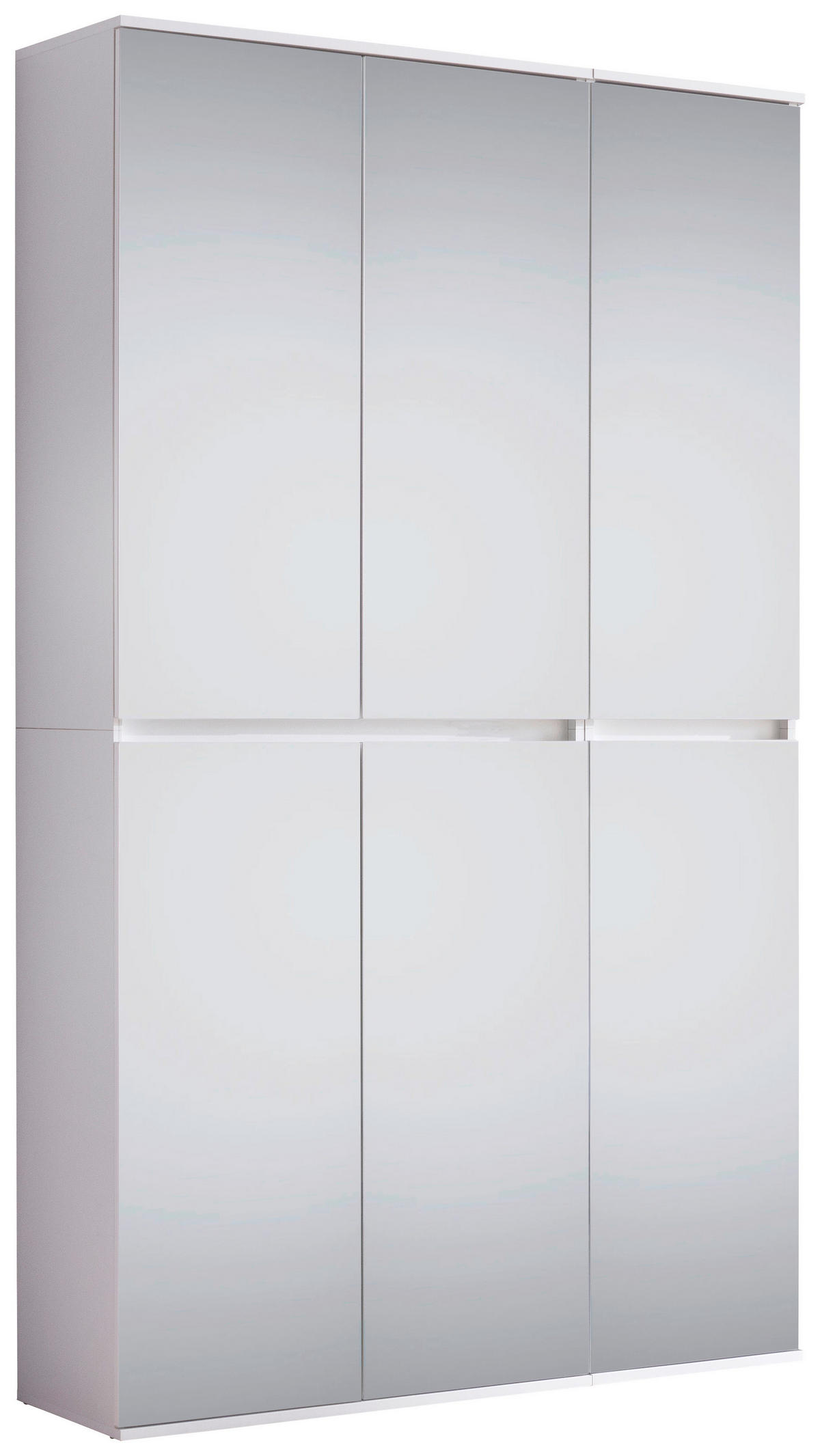 Garderobenschrank Mirror weiß B/H/T: ca. 111x191x34 cm Mirror - weiß (111,00/191,00/34,00cm) - Trendteam