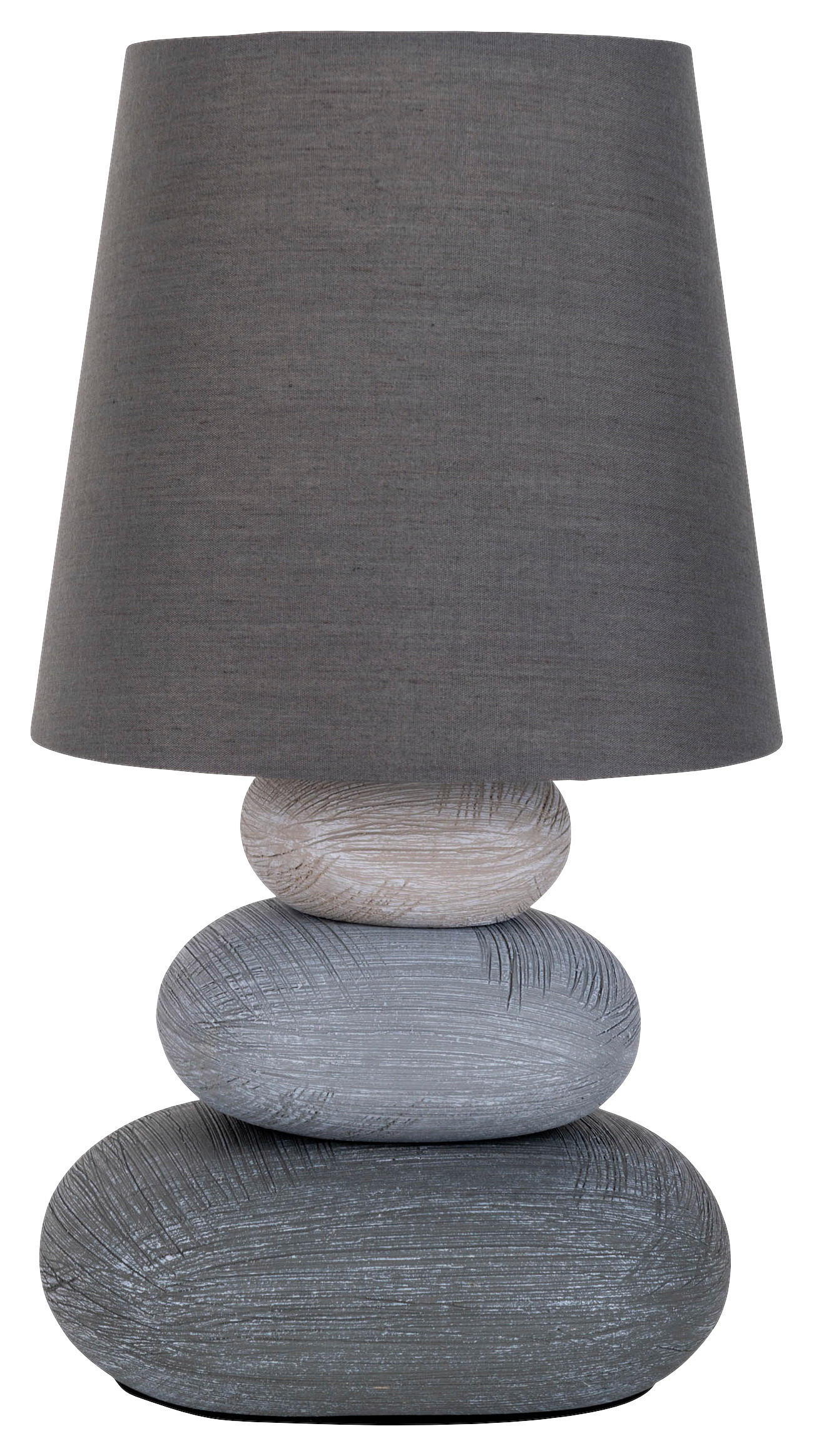 Näve Leuchten Tischleuchte 3045216 grau Keramik B/H/T: ca. 16x31x16 cm E14 1 Brennstellen Stoney - grau (16,00/31,00/16,00cm) - Näve Leuchten