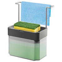 Metaltex Seifenspender grau Kunststoff B/H/L: ca. 12x22x17 cm Seifenspender_Sponge_Tex - grau (17,00/12,00/22,00cm) - Metaltex