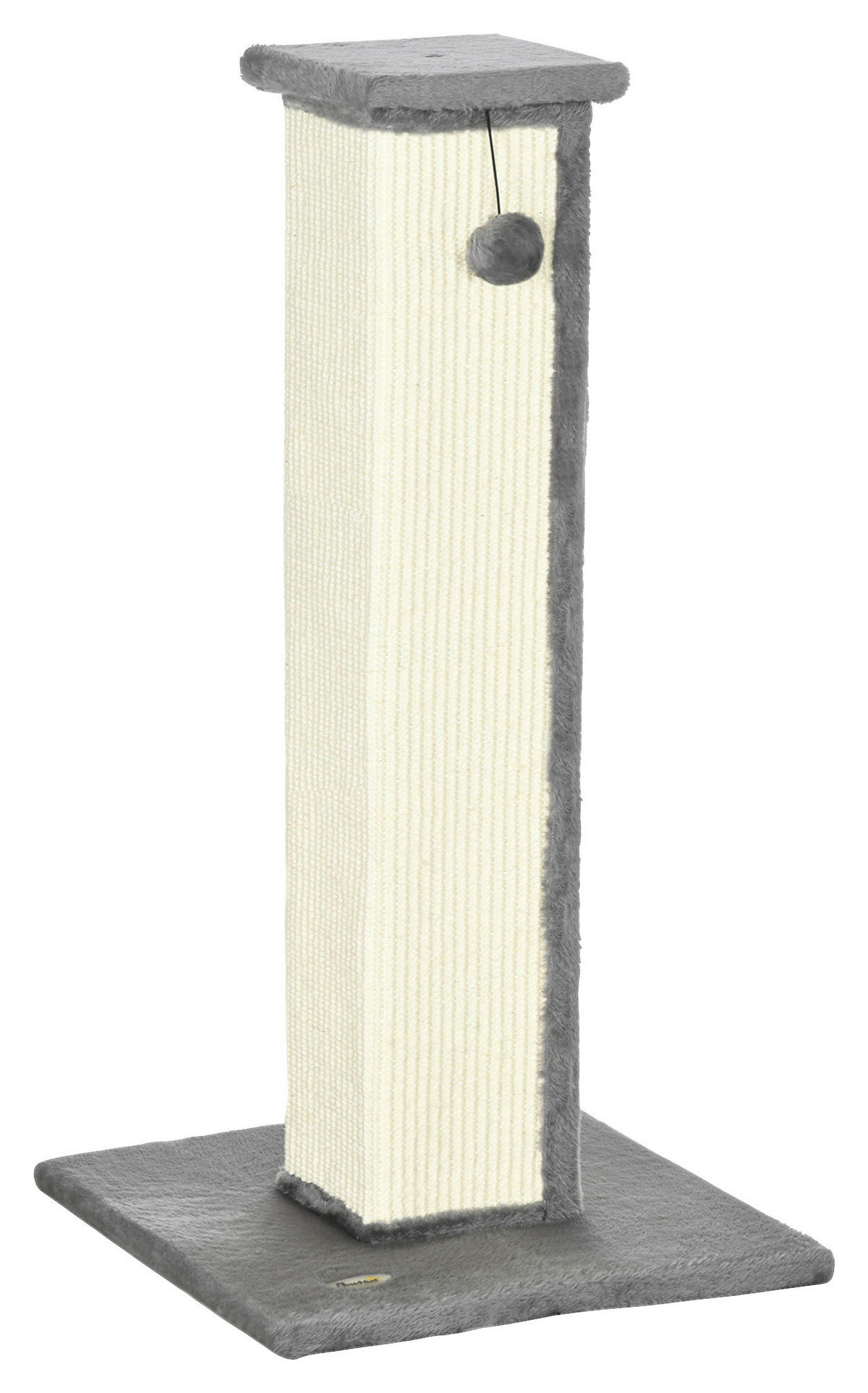 PawHut Kratzbaum grau Sisal B/H/L: ca. 41x81x41 cm Kratzbaum - cremeweiß/grau (41,00/41,00/81,00cm) - PawHut