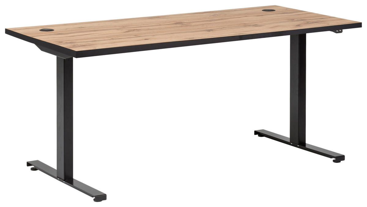 höhenverstellbarer Schreibtisch Serie 2000 Eiche Landhaus Nachbildung B/H/T: ca. 160x71x75 cm Serie 2000 - Eiche (160,00/71,00/75,00cm) - Möbelpartner