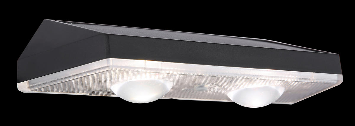 Solarleuchte transparent mattschwarz Kunststoff B/H: ca. 14x3,7 cm SOLAR - mattschwarz/transparent (14,00/3,70cm) - GLOBO