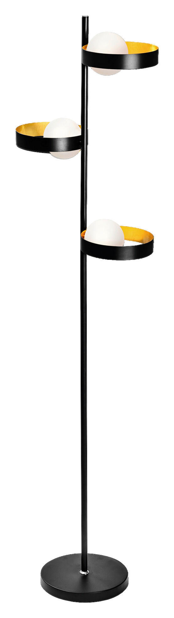 LEDVANCE Stehleuchte Memphis 759244 schwarz gold weiß Metall Glas H/D: ca. 148x38,8 cm G9 3 Brennstellen Decor Memphis - gold/weiß (38,80/148,00cm) - LEDVANCE