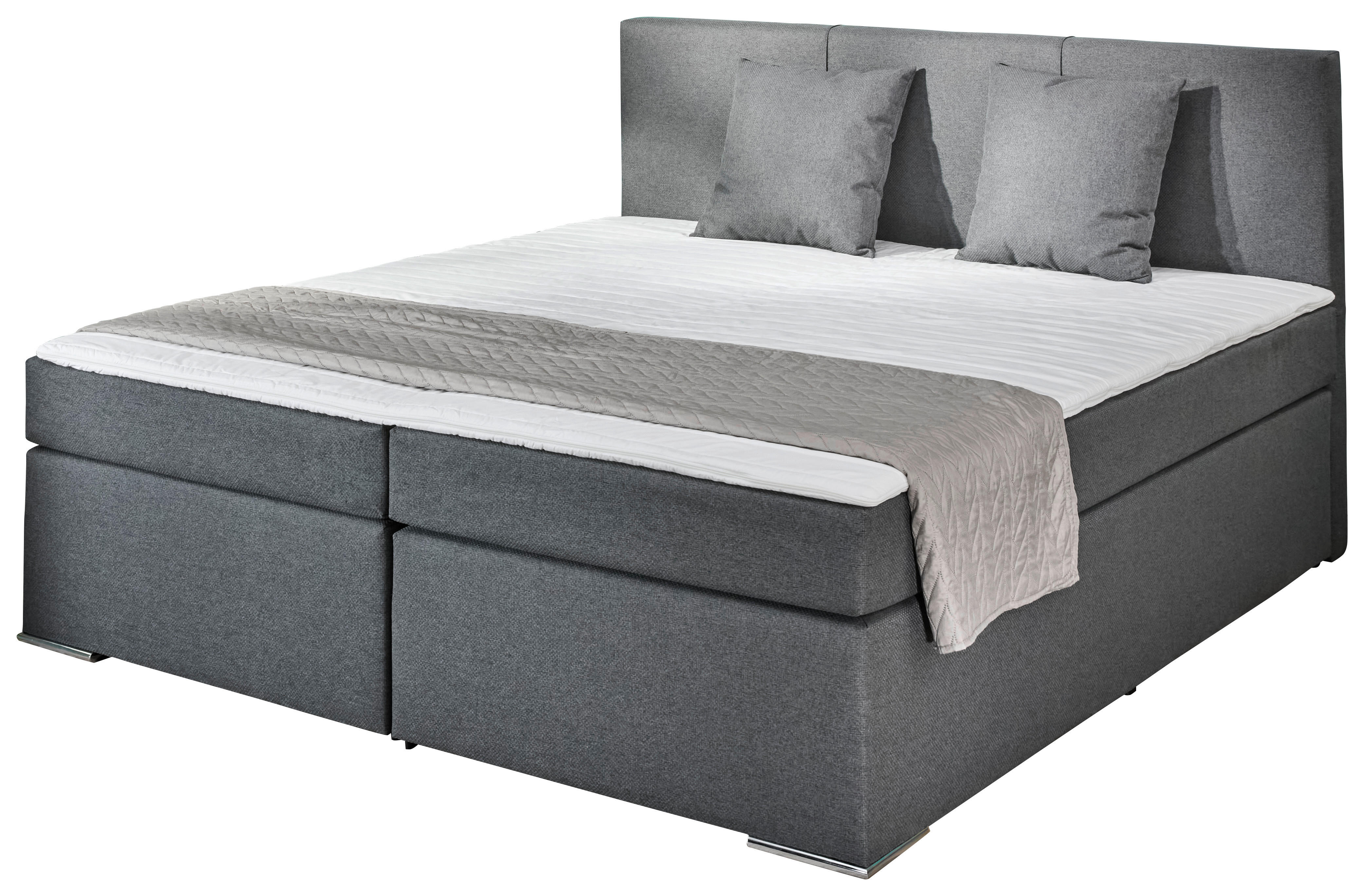 Boxspringbett Lima anthrazit Liegefläche B/L: ca. 180x200 cm Lima - anthrazit (180,00/108,00/208,00cm)