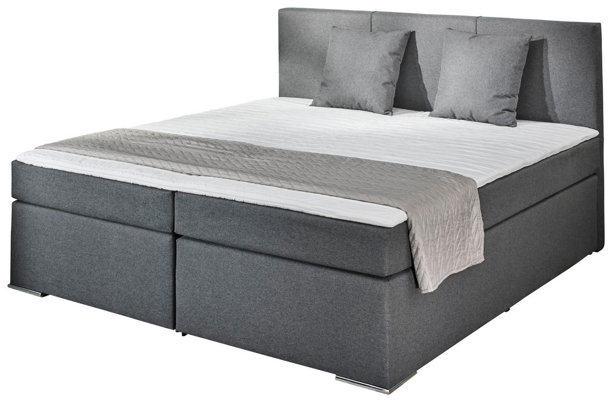 Boxspringbett Lima anthrazit Liegefläche B/L: ca. 180x200 cm Lima - anthrazit (180,00/108,00/208,00cm)