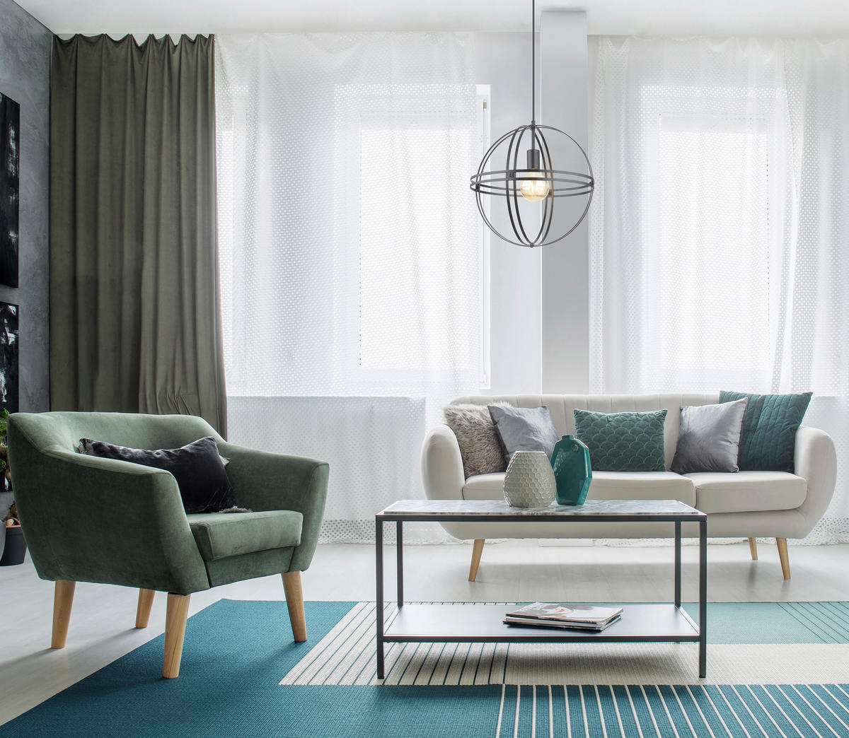 GLOBO Pendelleuchte schwarz Metall H/D: ca. 120x40 cm E27 1 Brennstellen TAMARA - schwarz (40,00/120,00cm) - GLOBO