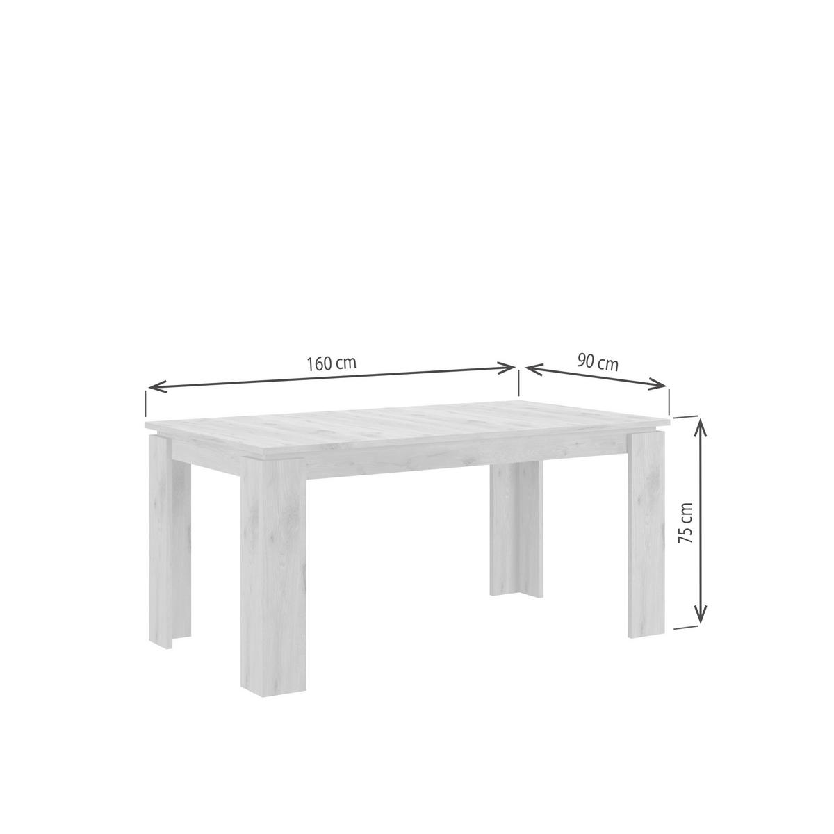 Esstisch Titan weiß B/H/L: ca. 90x76x200 cm Titan - weiß (200,00/90,00/76,00cm) - xonox.home