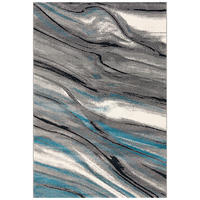 Arte Espina Kurzflorteppich Move 4444 weiß B/L: ca. 240x300 cm Move 4444 - blau/weiß (240,00/300,00cm) - Arte Espina