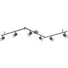 GLOBO Strahler 57910-6G Robby Graphit Metall B/H/L: ca. 10x18,5x180 cm GU10 6 Brennstellen Robby - Graphit (180,00/10,00/18,50cm) - GLOBO