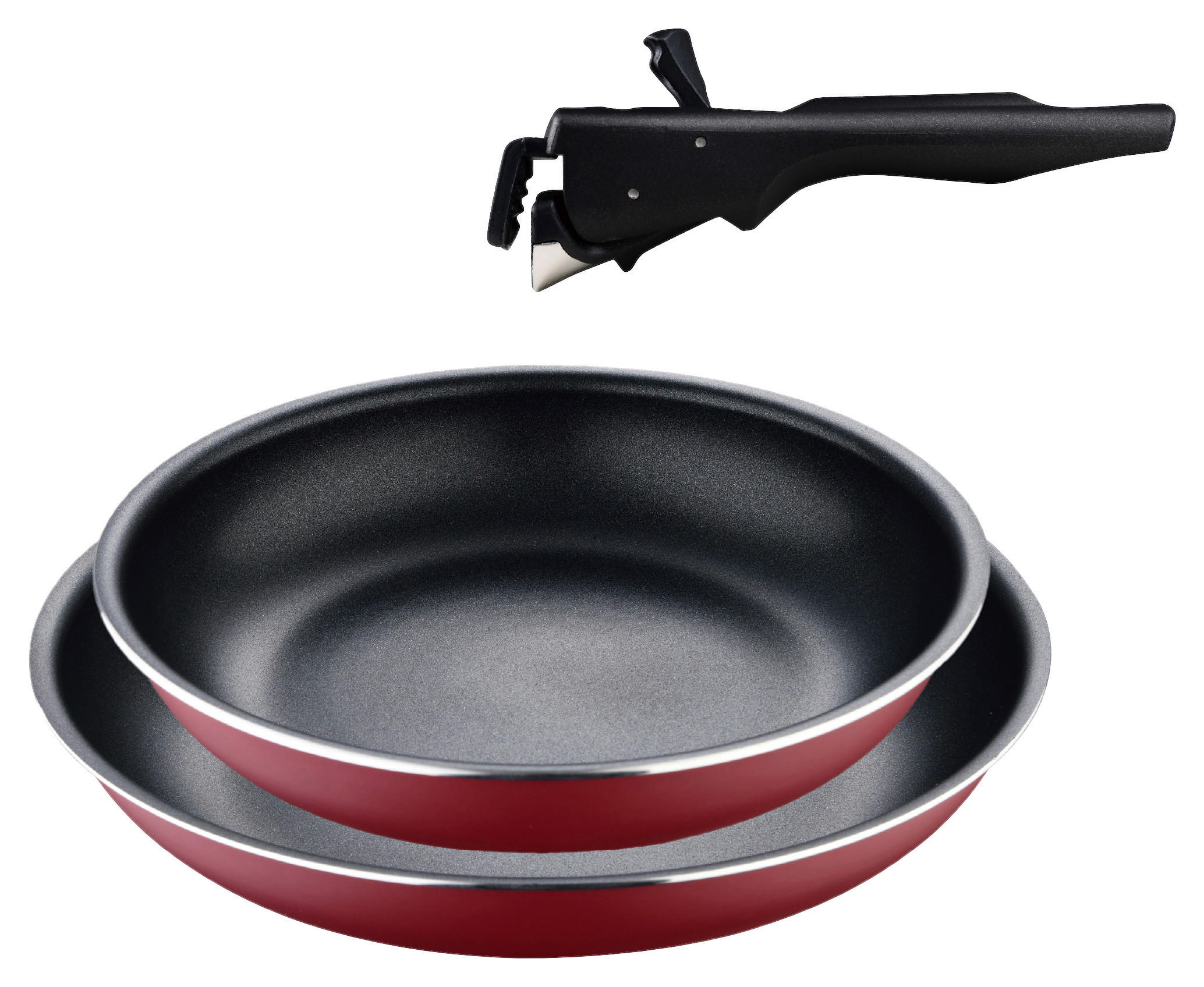 BERGNER Pfannenset Click & cook rot Aluminium günstig online kaufen