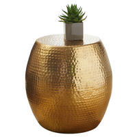 Beistelltisch gold Aluminium B/H/T: ca. 42x42x42 cm Beistelltisch - gold (42,00/42,00/42,00cm) - Wohnling