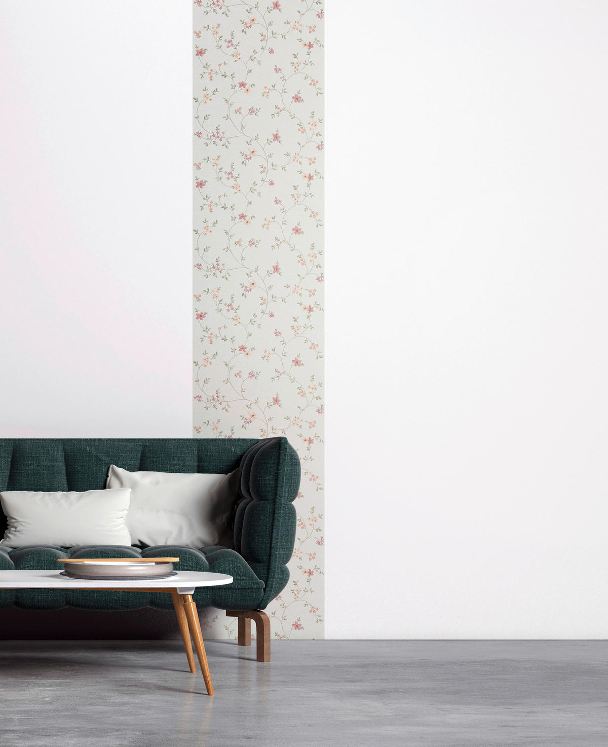 A.S.Creation Tapete grün bunt creme B/H/D: ca. 52x250x7,5 cm Tapete_selbstklebend - creme/bunt (7,50/250,00cm) - A.S.Creation