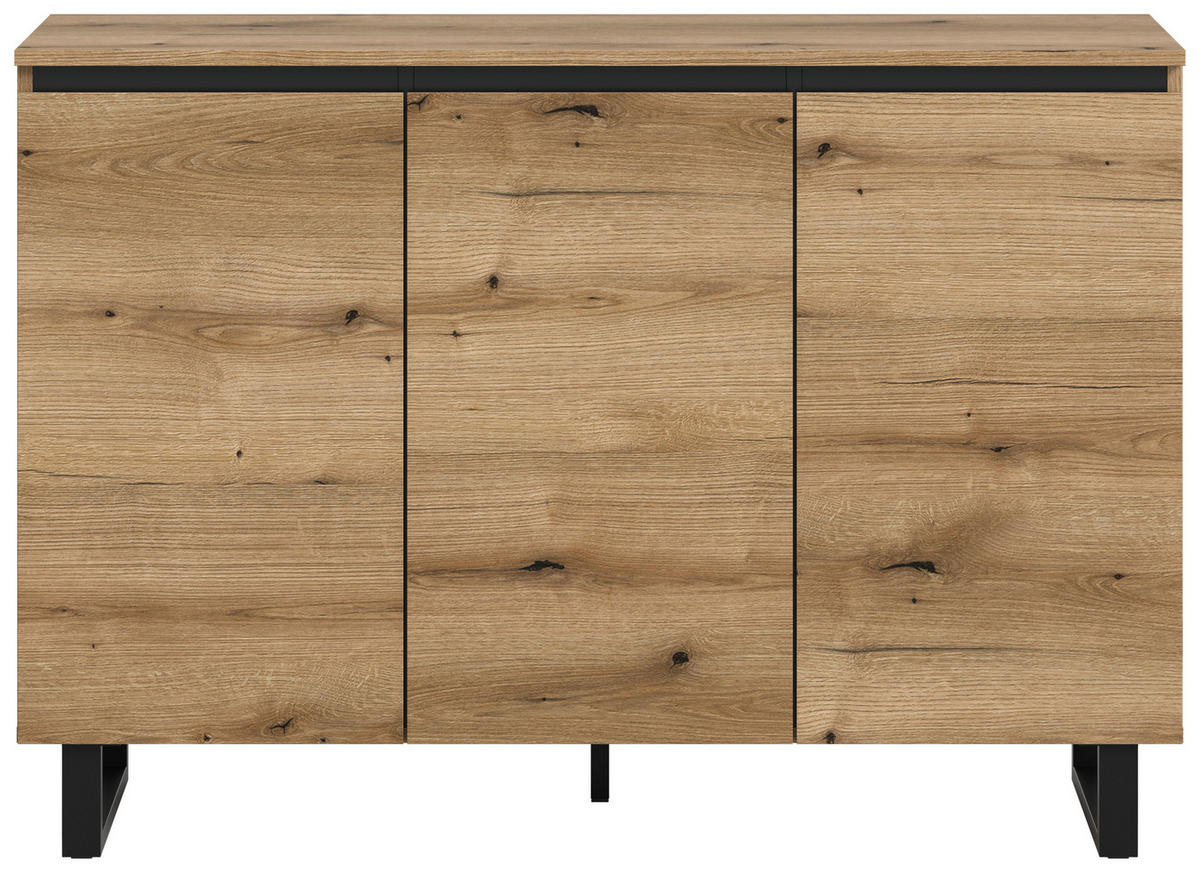 Sideboard Tomasa Evoke Oak Nachbildung schwarz B/H/T: ca. 120x84x36 cm Tomasa - schwarz (120,00/84,00/36,00cm) - xonox.home