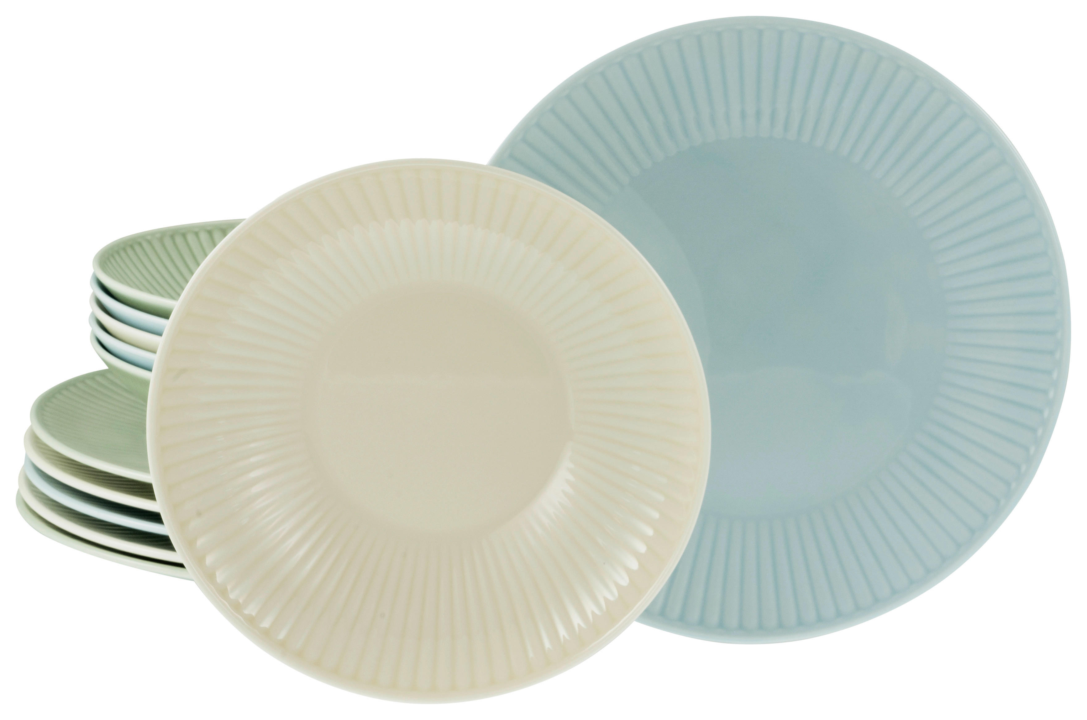 CreaTable Tafelservice Valencia bunt Porzellan 12 tlg. Valencia - bunt - CreaTable