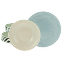 CreaTable Tafelservice Valencia bunt Porzellan 12 tlg. Valencia - bunt - CreaTable