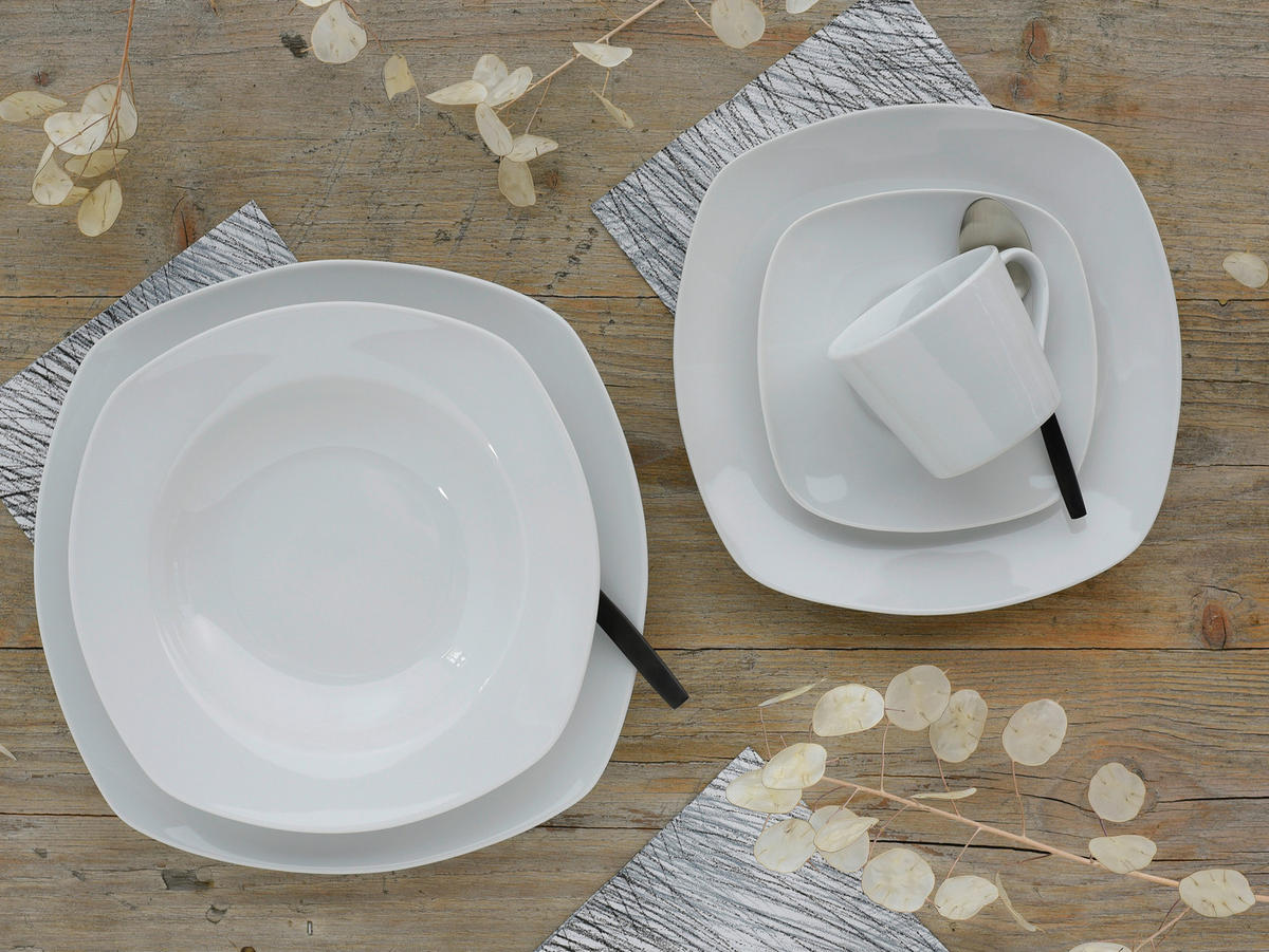 CreaTable Kombiservice Amelie weiß Porzellan 30 tlg. Amelie - weiß - CreaTable