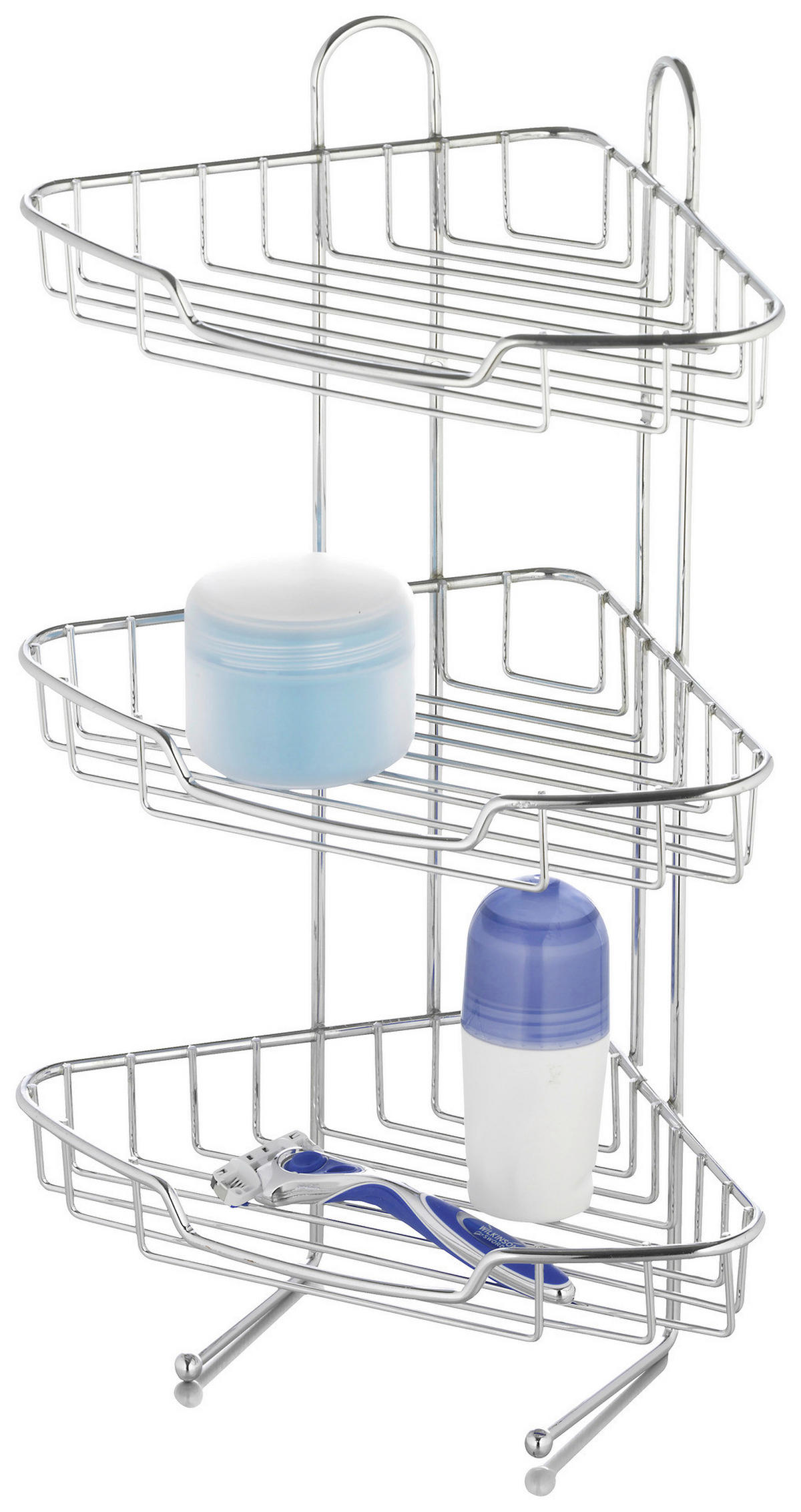 Eckregal Chrom Chrom B/H/L: ca. 20x42,5x20 cm Escala - Chrom (20,00/20,00/42,50cm) - Axentia