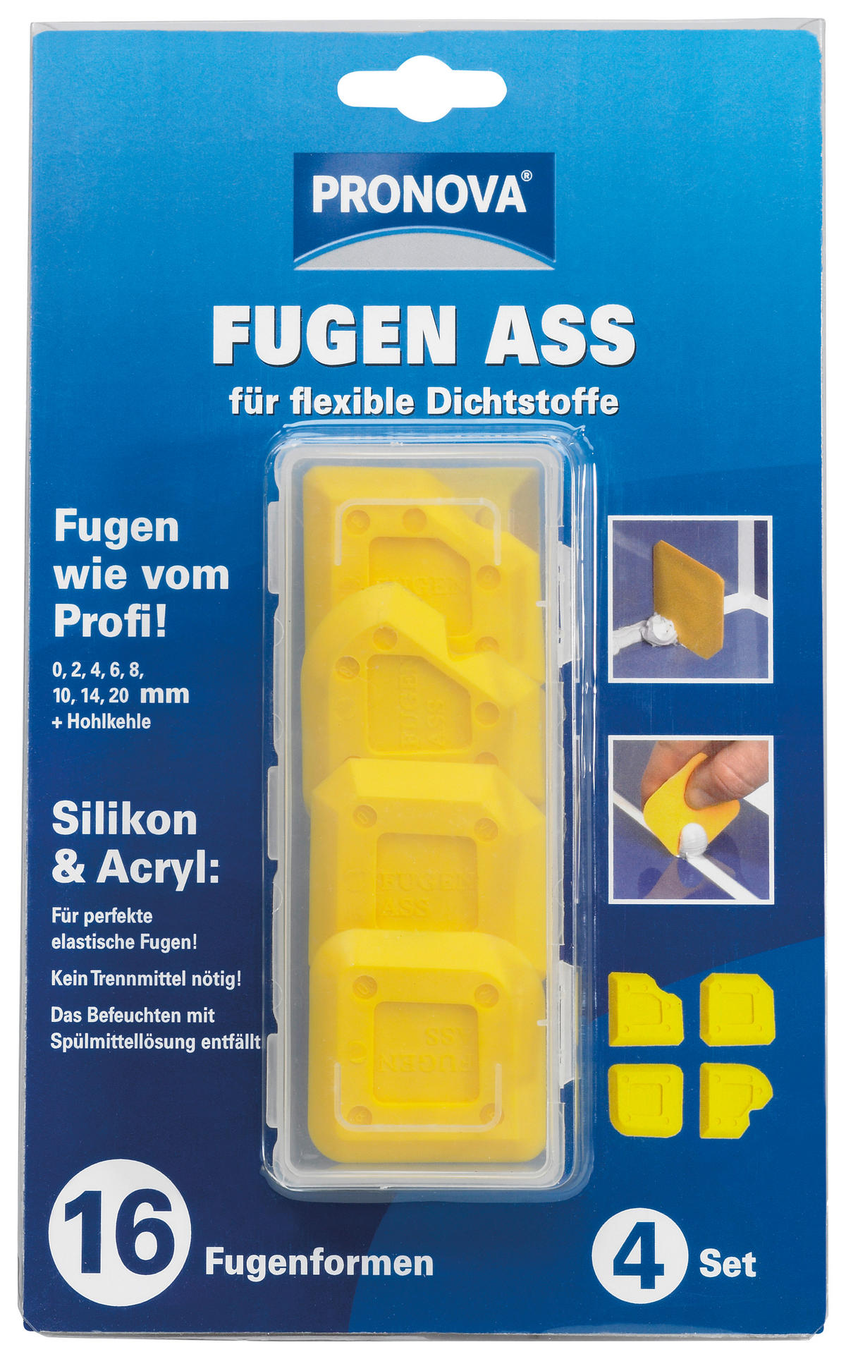 Pronova Fugenglätter 4 tlg. Fugen-ASS_4erSet - Pronova
