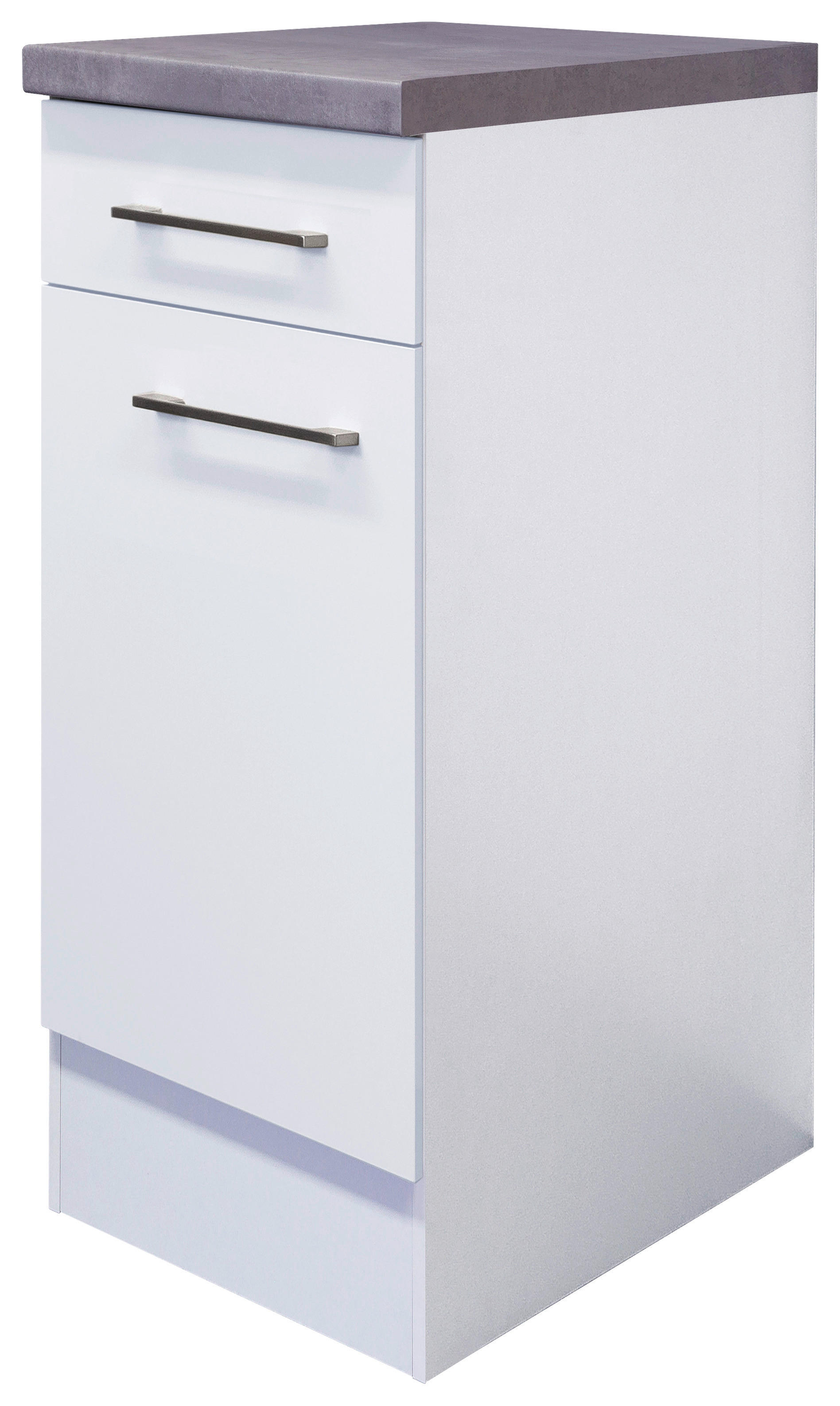 Unterschrank Vita weiß matt B/H/T: ca. 30x86x60 cm Vita - Beton/weiß (30,00/86,00/60,00cm) - Flex-Well