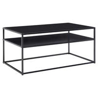 Couchtisch schwarz B/H/T: ca. 60x45x100 cm Couchtisch - schwarz (60,00/45,00/100,00cm) - Wohnling