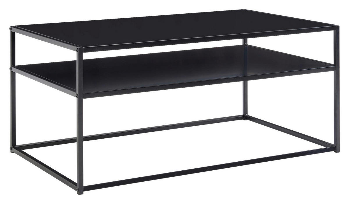 Couchtisch schwarz B/H/T: ca. 60x45x100 cm Couchtisch - schwarz (60,00/45,00/100,00cm) - Wohnling