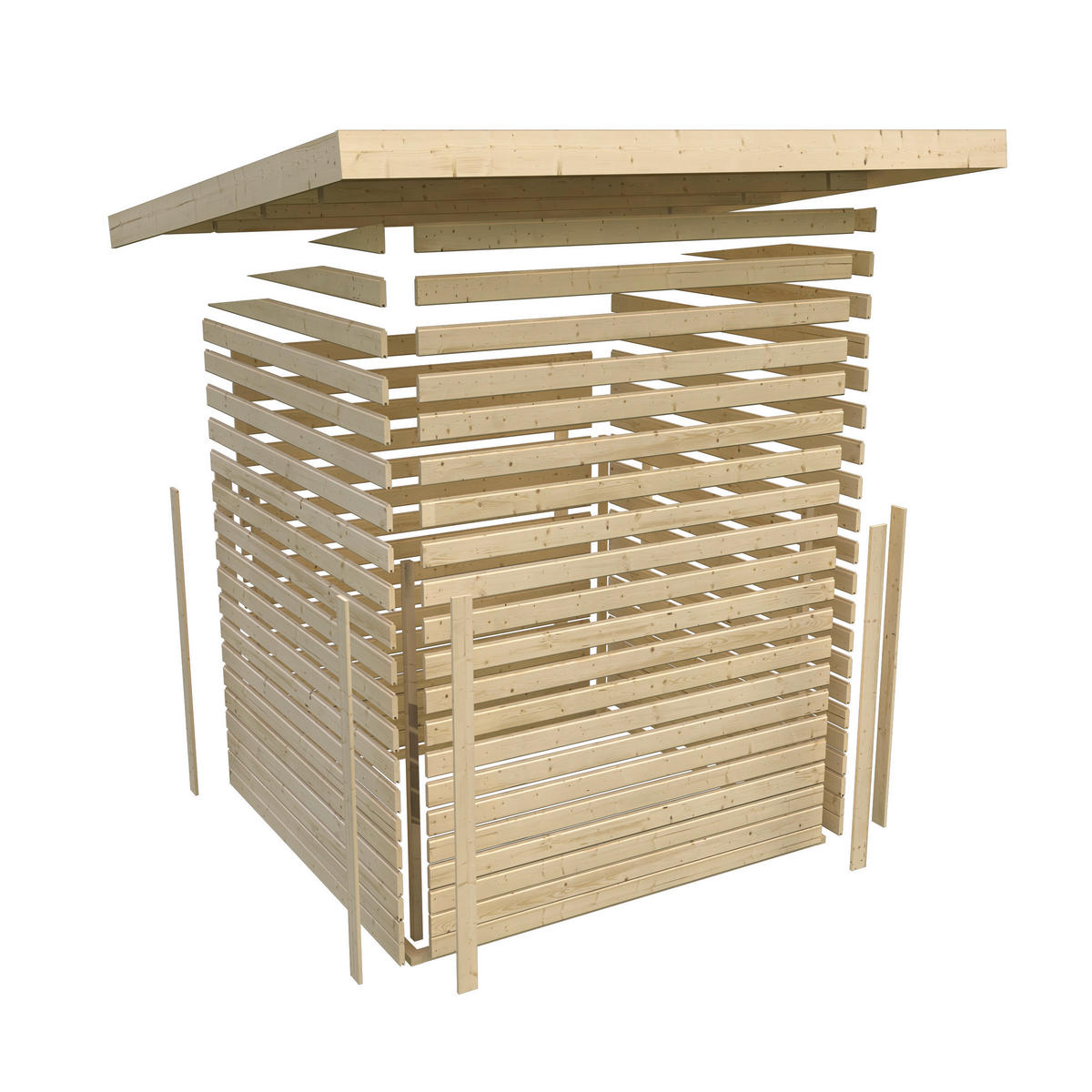 Karibu Gartenhaus Garry B/H/T: ca. 260x197x92 cm Garry - natur (260,00/197,00/92,00cm) - Karibu