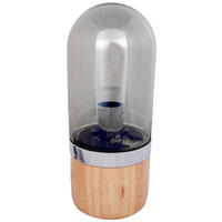 Kayoom Tischleuchte grau Holz B/H/L/D: ca. 14x33x14x14 cm null 1 Brennstellen Malbi 500 - grau (14,00/14,00/33,00cm) - Kayoom