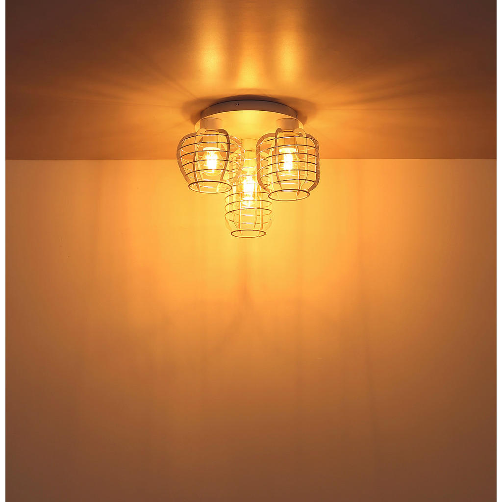 Thumbnail - GLOBO Deckenleuchte Chrom weiß Aluminium Metall B/H/L: ca. 38x42x38 cm 3 Brennstellen