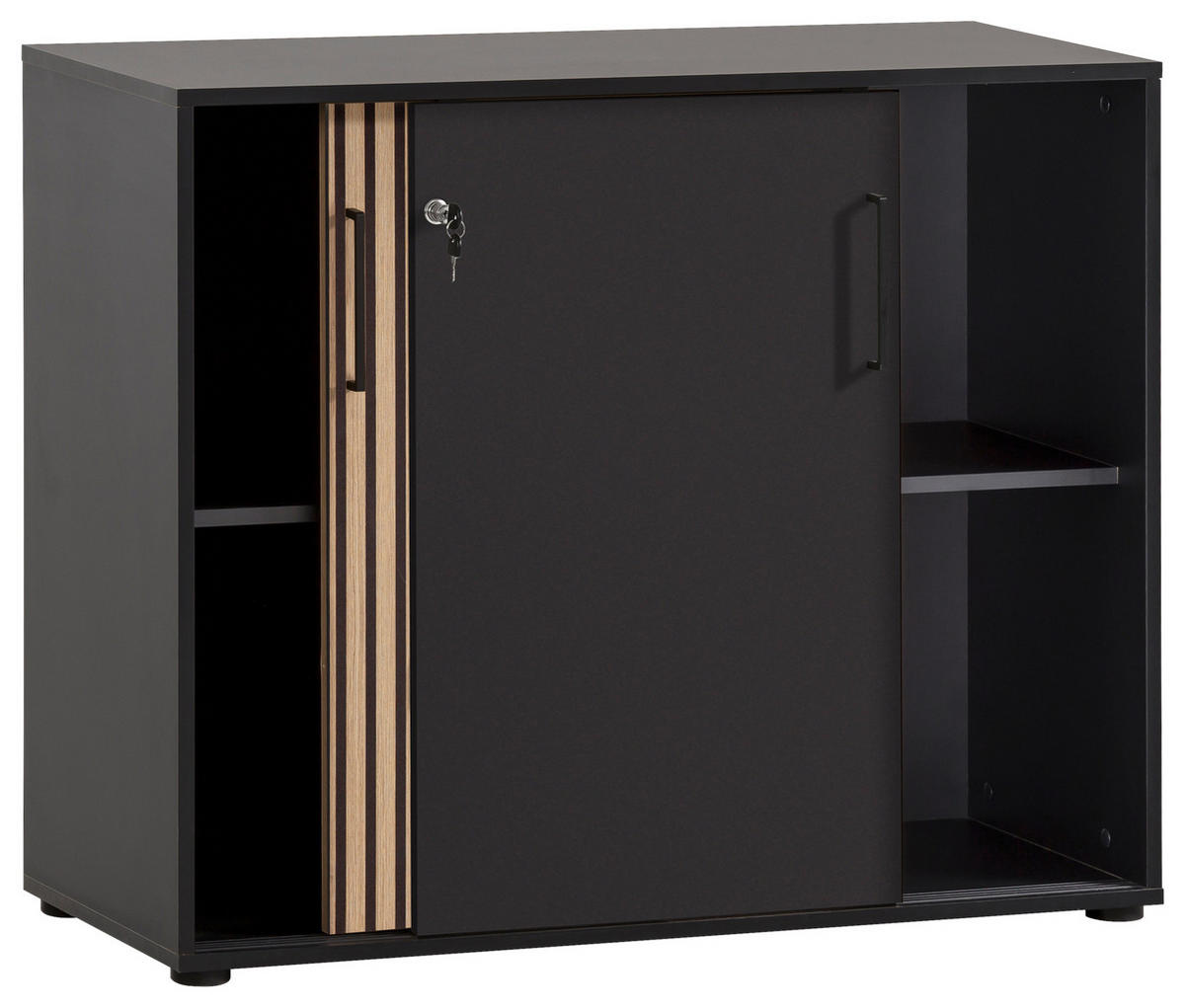 Büroschrank Hank schwarz matt B/H/T: ca. 100,1x83,6x41 cm Hank - schwarz (100,10/83,60/41,00cm) - Möbelpartner