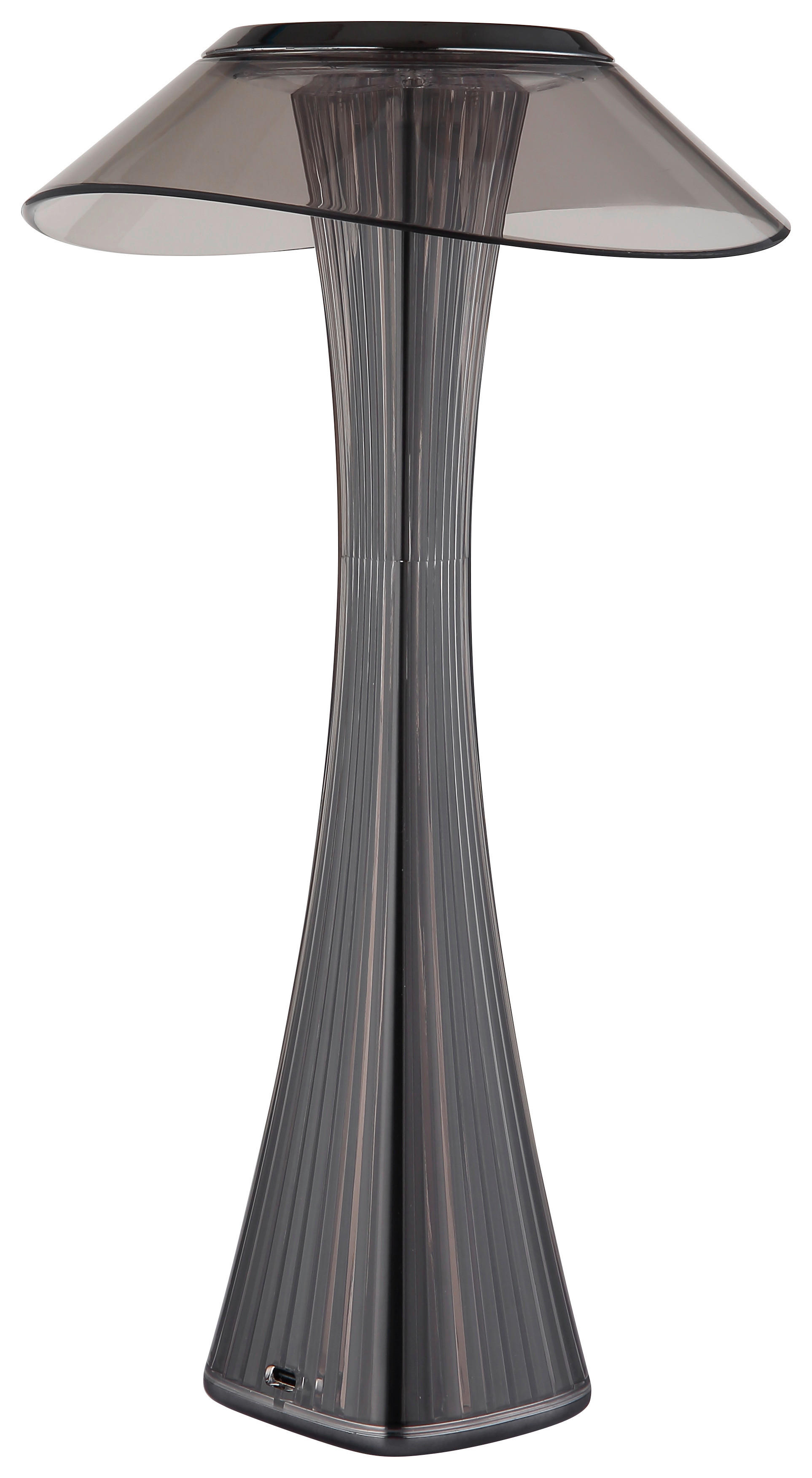 GLOBO Tischleuchte schwarz weiß Rauch Kunststoff Acryl H/D: ca. 27,4x15,1 cm 1 Brennstellen Ambra - weiß/schwarz (15,10/27,40cm) - GLOBO