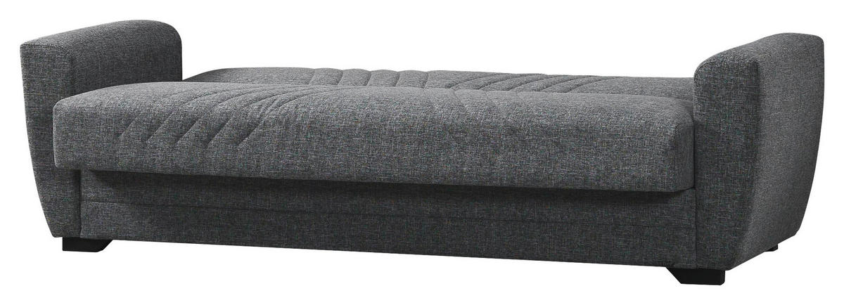 Schlafsofa Alanya grau Microfaser B/H/T: ca. 227x91x83 cm Alanya - schwarz/grau (227,00/91,00/83,00cm)
