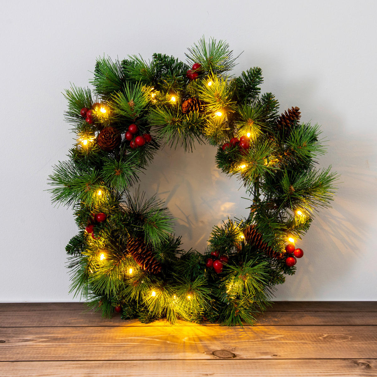 Näve Leuchten LED-Dekoartikel Noel grün Metall B/H/T: ca. 35x8x35 cm Noel - grün (35,00/8,00/35,00cm) - Näve Leuchten