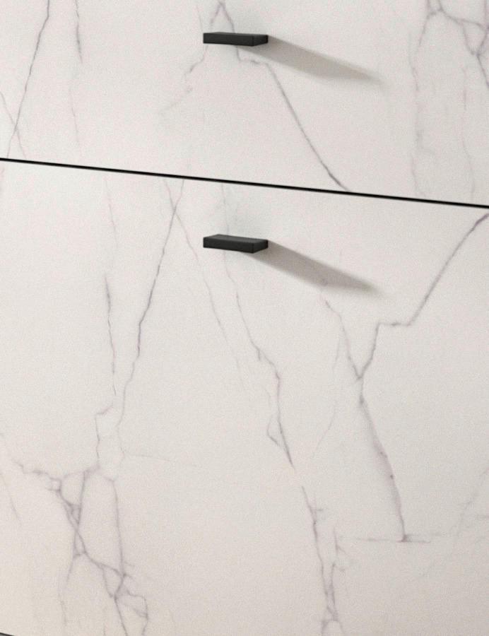 TV-Lowboard Stone weiß Marmoroptik B/H/T: ca. 180x62x41 cm Stone - weiß/Marmoroptik (180,00/62,00/41,00cm)