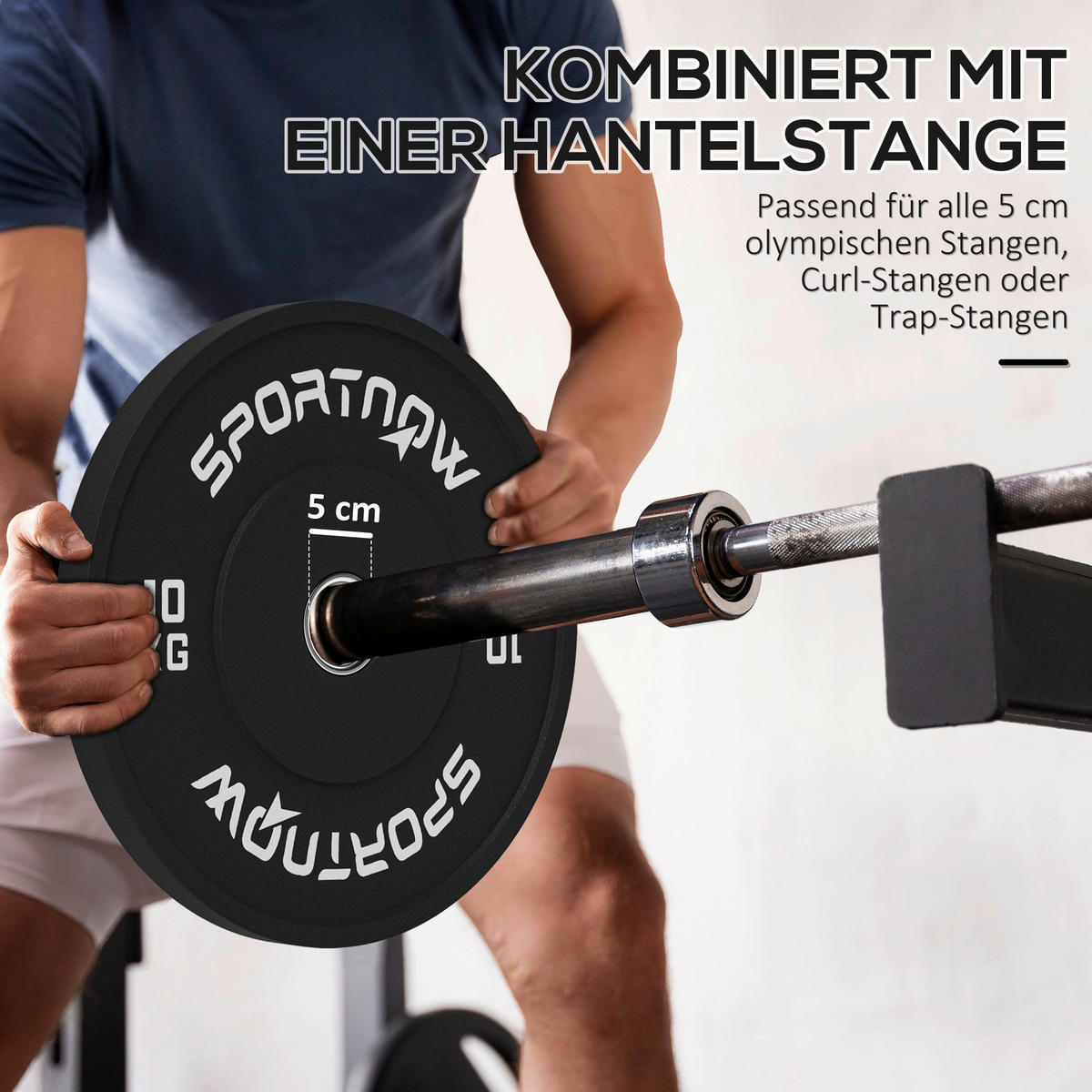 SPORTNOW Hantelscheiben Hantelscheiben - schwarz (45,00/45,00/4,00cm) - SPORTNOW