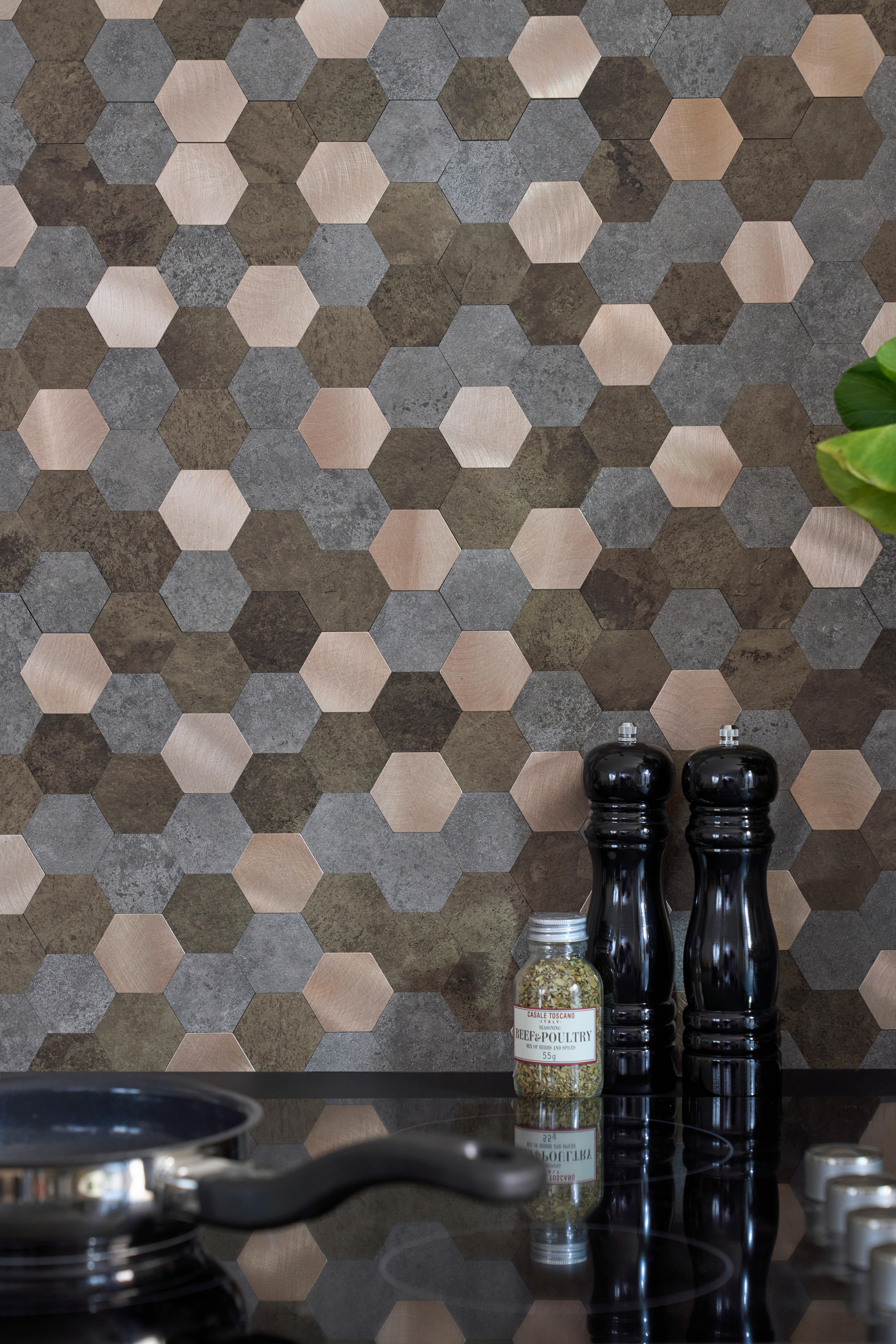 Thumbnail - Wandfliesen bronze B/L: ca. 28,8x29 cm