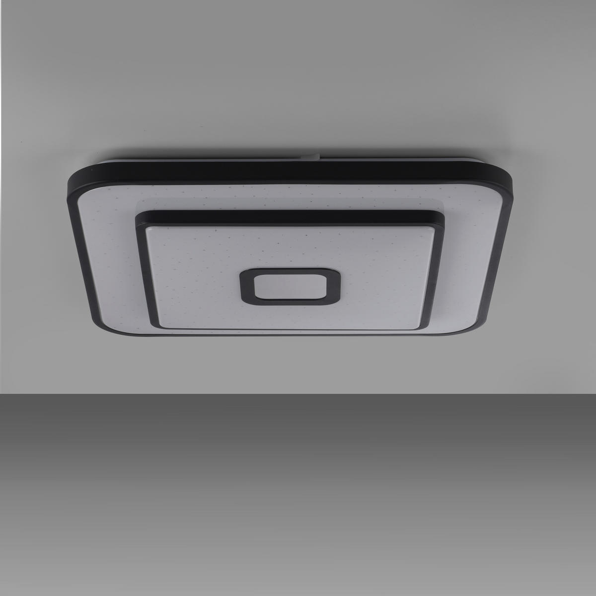 Just Light LED-Deckenleuchte schwarz B/H/L: ca. 48x7,5x48 cm LED-Deckenleuchte_Turanus - schwarz (48,00/48,00/7,50cm) - Just Light