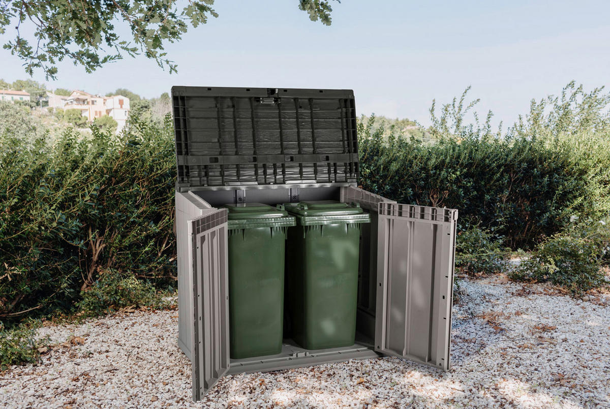 Toomax Mülltonnenbox Stora Way grau B/H/L: ca. 111x74,5x129,5 cm Stora Way - anthrazit/grau (129,50/111,00/74,50cm) - Toomax