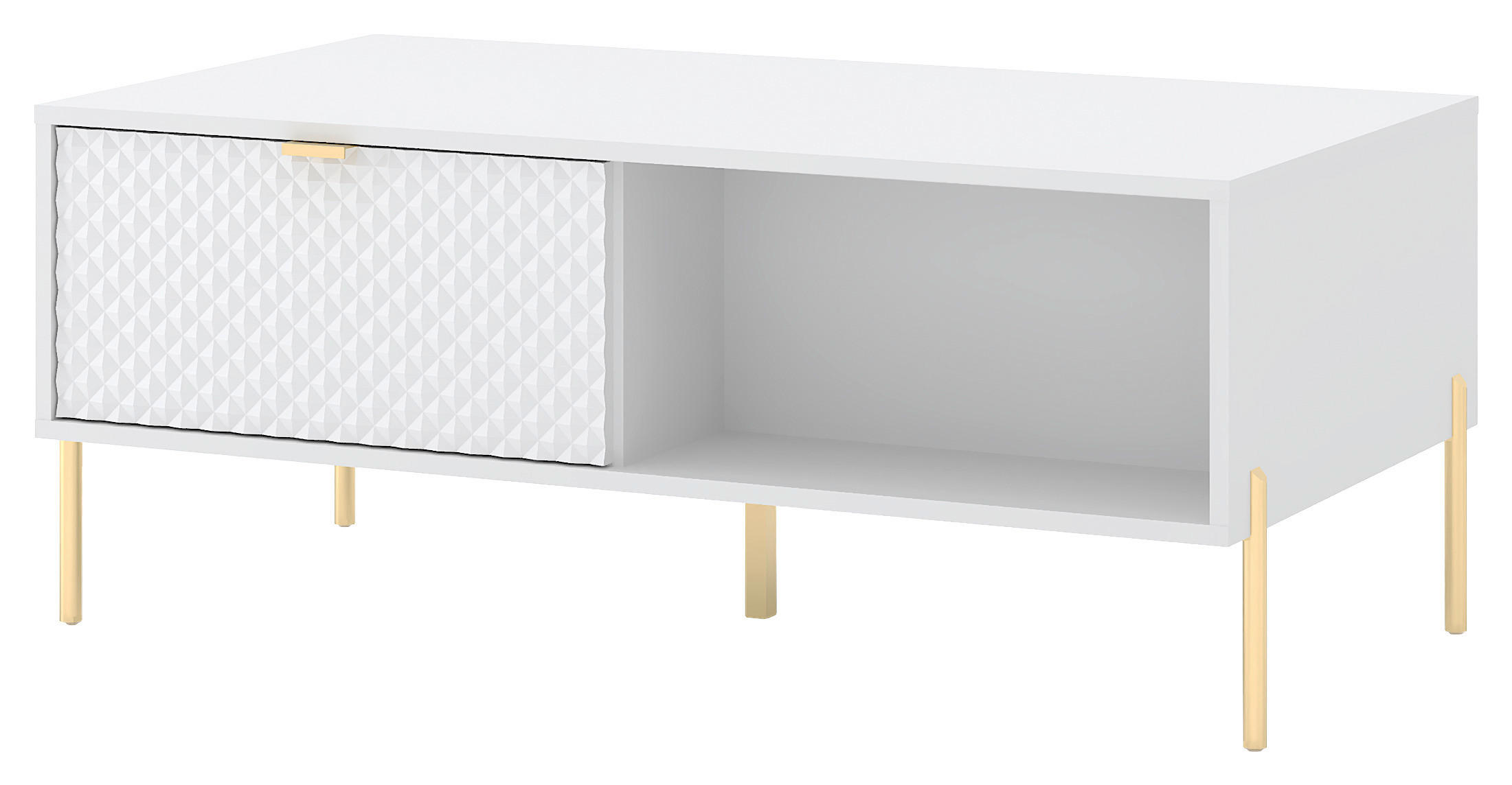 Couchtisch COUCHTISCH DIAMOND DI5 LED weiß B/H/T: ca. 104x57x42 cm COUCHTISCH DIAMOND DI5 LED - weiß (104,00/57,00/42,00cm) - WIPMEB