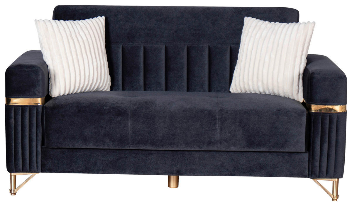 Sofa 3-2-1 Rhosus anthrazit Microfaser Rhosus - gold/anthrazit