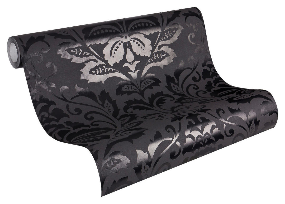 A.S.Creation Vliestapete Black & White Barock schwarz B/L: ca. 53x1005 cm Black & White - schwarz (53,00/1005,00cm) - A.S.Creation