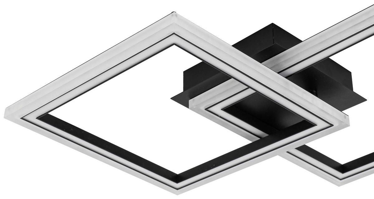 Nolo Deckenleuchte schwarz Metall Kunststoff B/H/L: ca. 35x6,5x57 cm LED-Deckenleuchte_Christina - schwarz (57,00/35,00/6,50cm) - Nolo